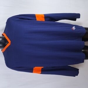 Y2K Denver Broncos stitched SM logo blue & orange XL NFL long sleeve t-shirt